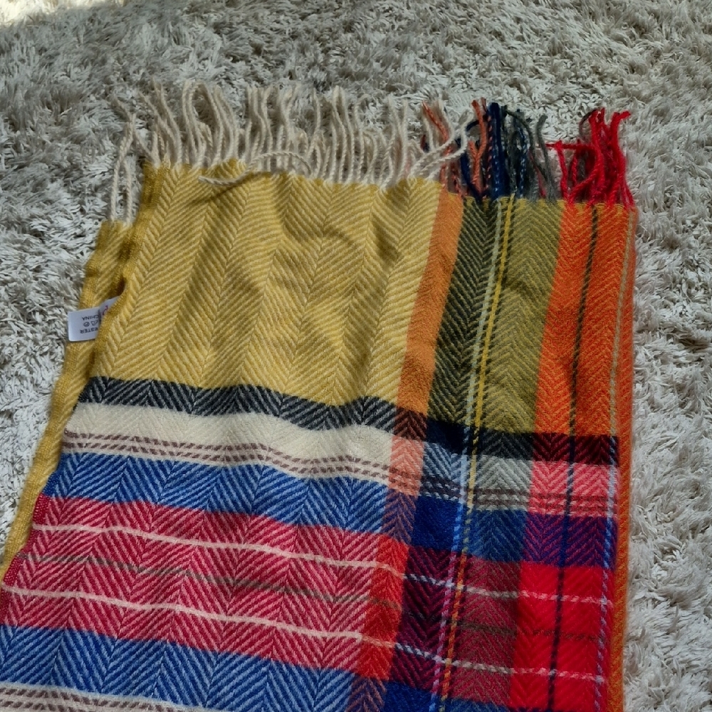 Colorful Striped Blanket Scarf - Picture 3 of 5